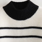 Women's Contrast Color Striped Vest