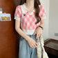 Polo Collar Ice Silk Knitted Short Sleeve T-shirt