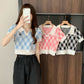 Polo Collar Ice Silk Knitted Short Sleeve T-shirt