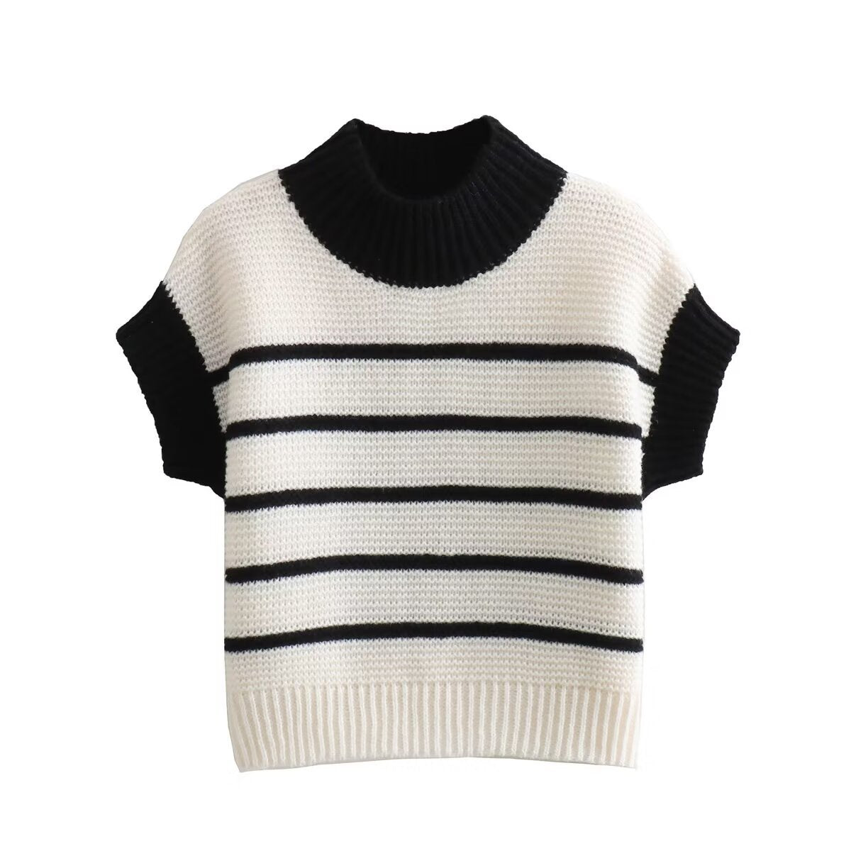 Women's Contrast Color Striped Vest