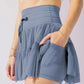 Women's Clothing Casual Lace Up Pleated Skirt Skirt