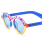 Color Matching Frosted Plate Oval Sunglasses Men And Women Retro