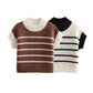 Women's Contrast Color Striped Vest