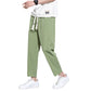 Ice Silk Quick-drying Pants Men's Thin Loose Straight Wide Leg Sports Casual Cropped Pants