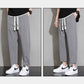 Ice Silk Quick-drying Pants Men's Thin Loose Straight Wide Leg Sports Casual Cropped Pants